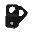 Snatch Block 4t – front view showing two mounting holes and a black painted finish on a plain white background.