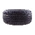 Edestä näkyvä Goodride 195/55 R10C -renkaat – 6 x 10 vanteet, 5 reikää, musta väri.