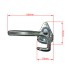 Angle lever lock size 1 – top view showing silver locking lever and mounting plate with 3 fixing holes.