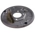 Bolted anchor plate – angled view showing central mounting hole and three additional holes in silver metal finish.