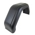 Trailer mudguard plastic 180mm/678mm – front view showing black square design with straight back for mounting.