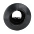 Faltenbalg – Frontansicht in Schwarz mit runder Öffnung vorne ca. 50 mm, hinten ca. 60 mm.