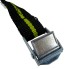 Détail de la sangle d'arrimage 5m – sangle noire avec rayure jaune et fermeture par pince.