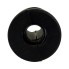 Stema threaded plug for high bows – front view showing a round, black plastic design with a central hole.