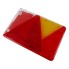 Aspöck replacement lens Multipoint 4 – top view showing triangular red section, yellow section, and clear section.