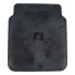 Mud flaps for car trailers – front view showing black hard rubber splash guard with two mounting holes.