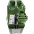 Bidon d'essence 10L métal vert – vue de dessus avec deux poignées et verrou de sécurité.