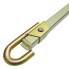 Tow bar 2,5to – detail view showing metallic finish with hook end and mounting bracket in gold and silver colors.