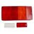 Vue de dessus – lentille de remplacement Jokon type 1034/2029 avec sections lumineuses rouges et oranges.