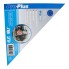 Waarschuwingsbord plastic 50x50cm – driehoekig met reflectoren in blauw en wit op een witte achtergrond.