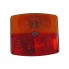 Lampe à trois chambres Jokon BBS(K) 6025R – vue de face avec lentilles rouges et orange, motifs circulaires.