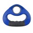 Poignée de manoeuvre pour les roues de support de 48 mm – en plastique bleu avec une prise ergonomique et un trou central.