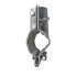 Alko clamping shell – front view showing silver 6-sided clamp for 71mm axle tube and 70mm round drawbar with two bolts.