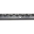 1m airline lashing rail – top view showing smooth silver aluminium surface and six round mounting holes.