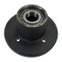 Wheel hub Schlegl 4 x 100 – front view showing black finish and silver taper roller bearing with 4 mounting holes.