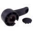 Plastic lever for valve – detail view showing black circular base and grooved handle for Chapel hydraulic pumps