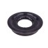 Toppvy – svart gummitätning med cirkulär form och innerhål för axel, utan monteringshål.