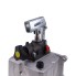 Doppelhub Hydraulikpumpe – Draufsicht mit rotem Einstellknopf und schwarzem Sockel auf weißem Hintergrund.