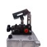 Doppelhub Hydraulikpumpe – Frontansicht mit rotem Einstellknopf und zwei Montageschrauben, schwarz und silber lackiert.