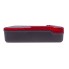 AJBA type RL.20.110 – left-facing rear light with a red lens cover and rectangular shape, dimensions 222x100x60mm.