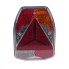 Radex type 6900 – front view of right rear light with red and orange sections and central connector.
