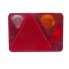 Taillight AJBA type RL.82.130 – front view showing triangular red lens and amber lens on the right side.
