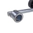 Manovella di ricambio per ruota jockey Ø 17mm – manico nero e argento con foro di montaggio su sfondo bianco.