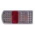 Luce posteriore del LED 5 funzioni – vista frontale – 43 LED rossi e trasparenti in forma rettangolare.