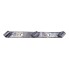 3 hole partition wall holder – top view showing gray galvanized finish and three mounting holes for adjustable heights.