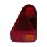 AJBA type FP70 – front view of triangular red and orange rear light with multiple light sections and reflective surface