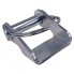 Supporto imbullonato con bullone da 16 mm – finitura galvanizzata e colore argento, vista frontale su sfondo bianco.