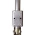 Semi-automatic heavy duty jockey wheel – front view showing universal flange, 4 mounting holes, and galvanized finish.