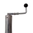 Semi-automatic heavy duty jockey wheel – side view showing universal flange and rubber grip lever in silver and black.