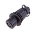 3-polige stekker volgens DIN 9680 – zwarte connector met beschermkap voor aanhangwagens en machines.