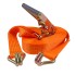 50mm lashing strap – front view showing orange webbing and pointed hooks at both ends, 6m long.