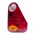 Aspöck Earpoint 3 – front view of right trailer rear light with red and yellow lenses, bayonet connection, and dimensions.