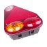 Aspöck Earpoint 3 right – front view showing red tail light, yellow reflector, and integrated reversing light.