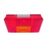 Vue de dessus – Lentille de rechange Hella 9385 gauche avec design à quatre chambres et surface réfléchissante rouge et...