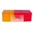 Toppvy – reservglas SAW / HELLA 7098 vänster med röd och orange sektion samt klart linse.