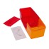 Toppvy av reservglas SAW / HELLA 7098 – röd och orange med texturerad yta, utan belysning.