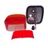 Lampe à trois chambres Jokon BBS(K) 215/1R – feu arrière de remorque côté droit avec lentille rouge et plaque en métal.