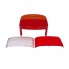 Lampe à trois chambres Jokon BBS(K) 215/1R – vue de dessus avec lentille rouge et orange, trou de montage central.