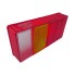 Lentille de remplacement Jokon type 1034/2029 – vue de face avec lentille rouge et surface réfléchissante.