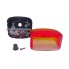 Geka multi-chamber light BBSK95R – front view showing red and orange lenses with a mounting bracket.