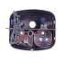 Geka multi-chamber light BBSK95R – top view showing black and silver light fixture with mounting bracket and cable...