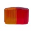 Replacement lens EK95 Geka – side view showing red and orange two-tone color with vertical ribbed texture