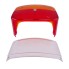 Replacement lens EK95 Geka – top view showcasing a transparent cover with red and orange honeycomb texture.