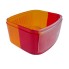 Replacement lens EK95 Geka – front view showing a square, translucent light cover in red and orange colors