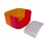 Replacement lens EK95 Geka – top view showing red and orange segments with ribbed texture and detachable clear cover