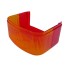 Replacement lens EK95 Geka – front view showing ribbed design with transparent orange and red sections